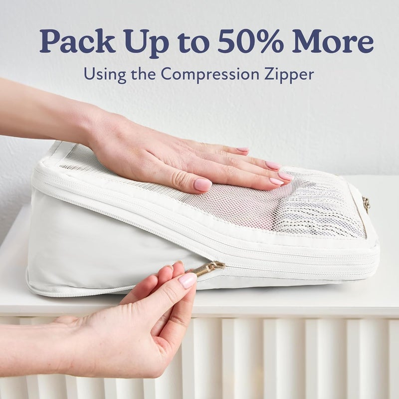 VANDEL Space-Saving Compression Packing Cubes for Women, Men, Compressible Carry On Suit Case Organizer Luggage Packing Cubes for Travel Organizer Bags for Luggage and Backpacks, Suitcase Cube - Image 2